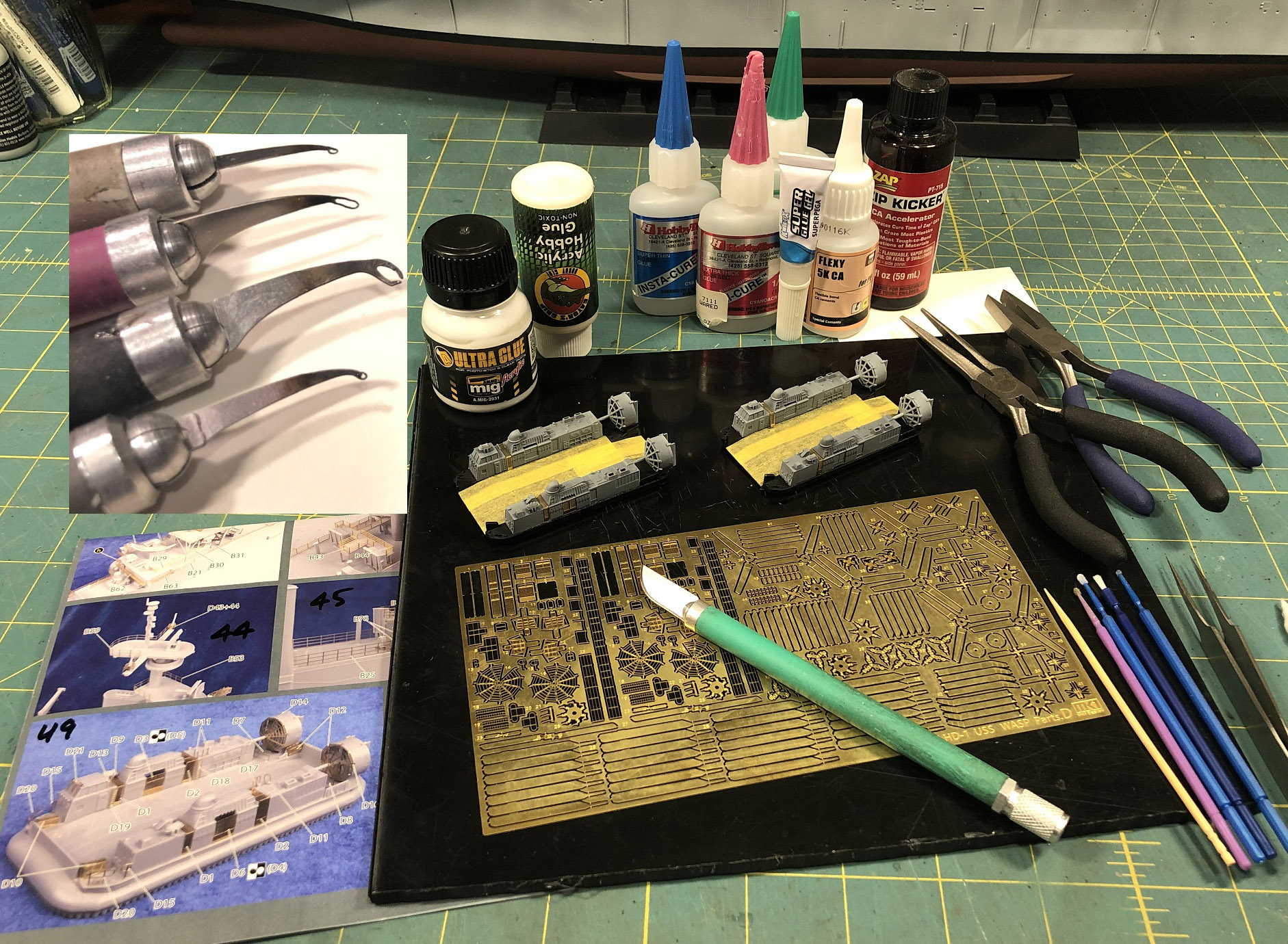 Photo-etch tools and adhesives