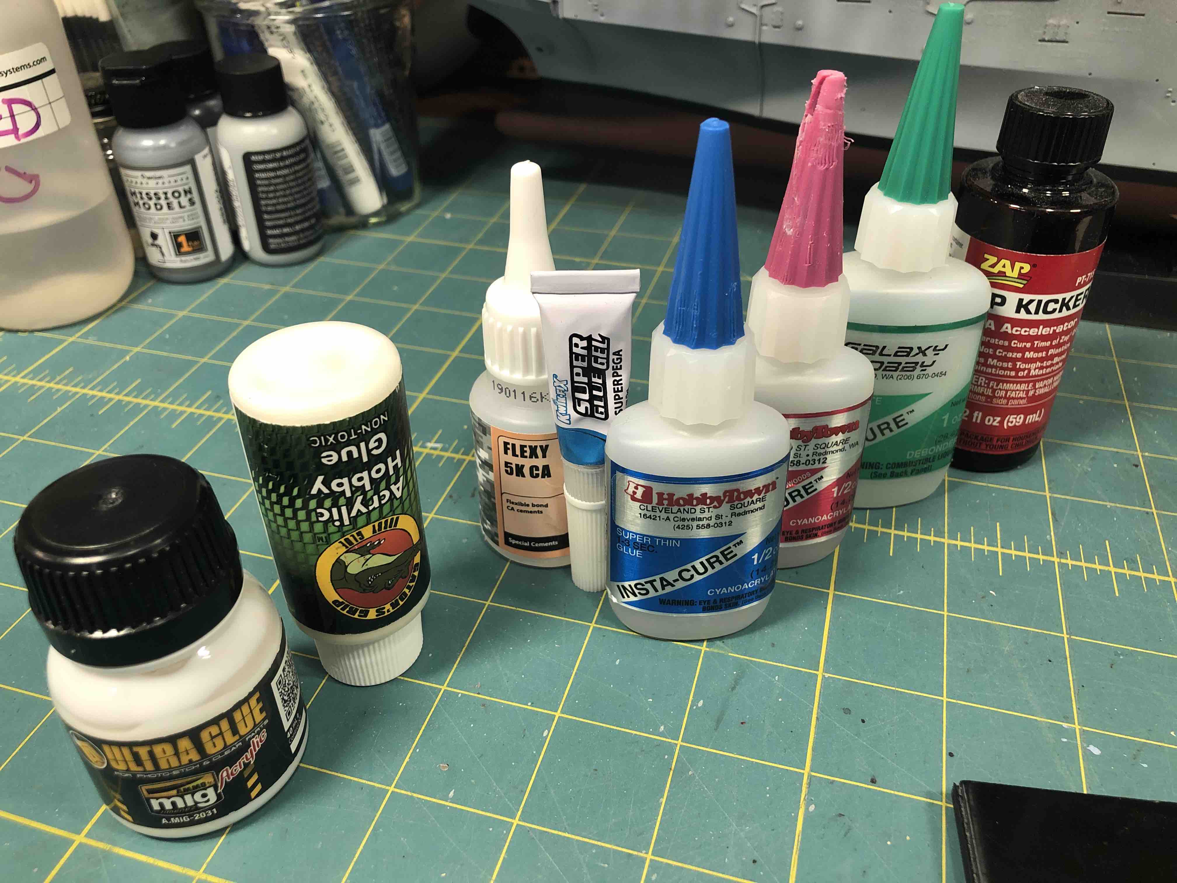 Adhesives in order of preference