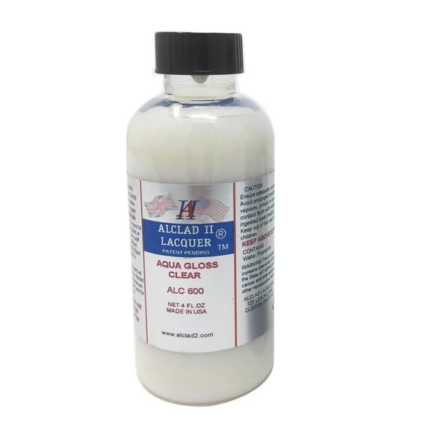 Bottle of Alclad Aqua Gloss clear finish