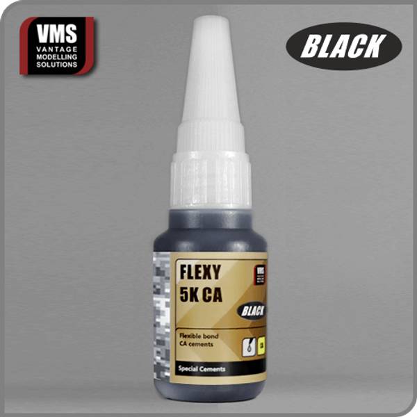Bottle of VMS Flexy 5K CA Black glue