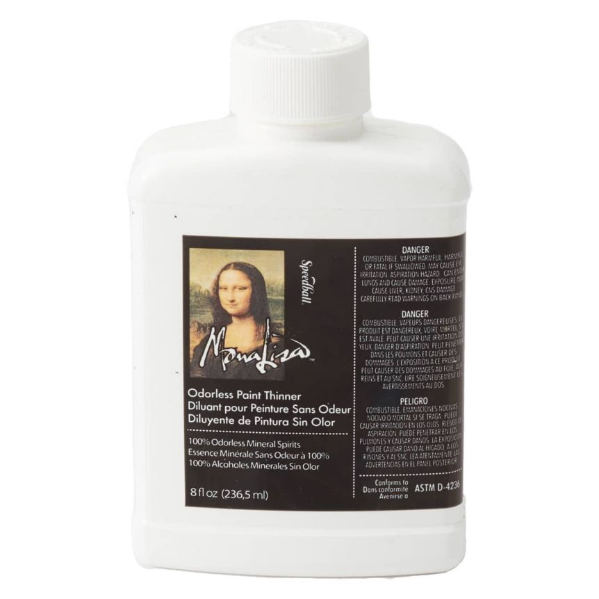 Bottle of Mona Lisa odorless paint thinner