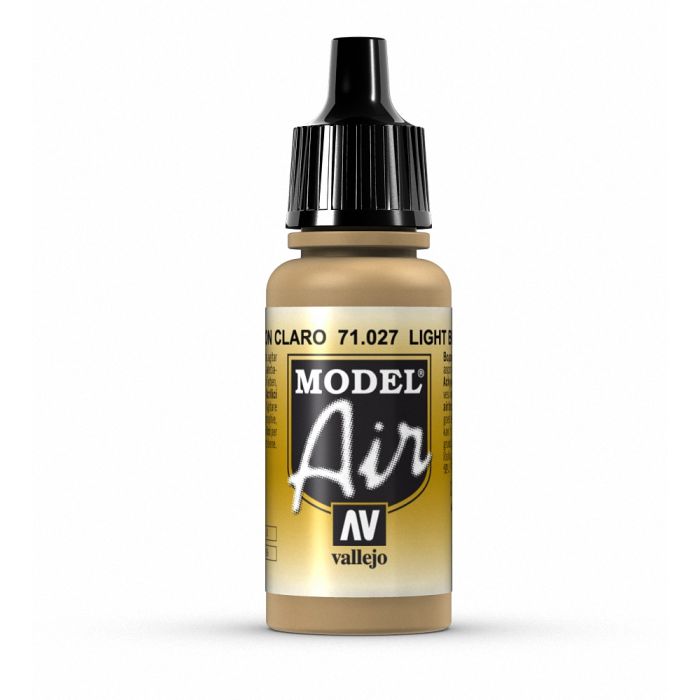 Bottle of Vallejo Model Air Light Brown paint