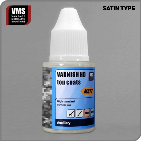 Bottle of VMS Varnish HD Satin