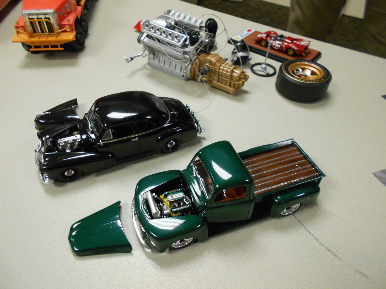 Models displayed at an IPMS Seattle meeting