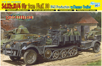 Sd.Kfz.10/4 fur 2cm Flak 30 w/Ammo Trailer